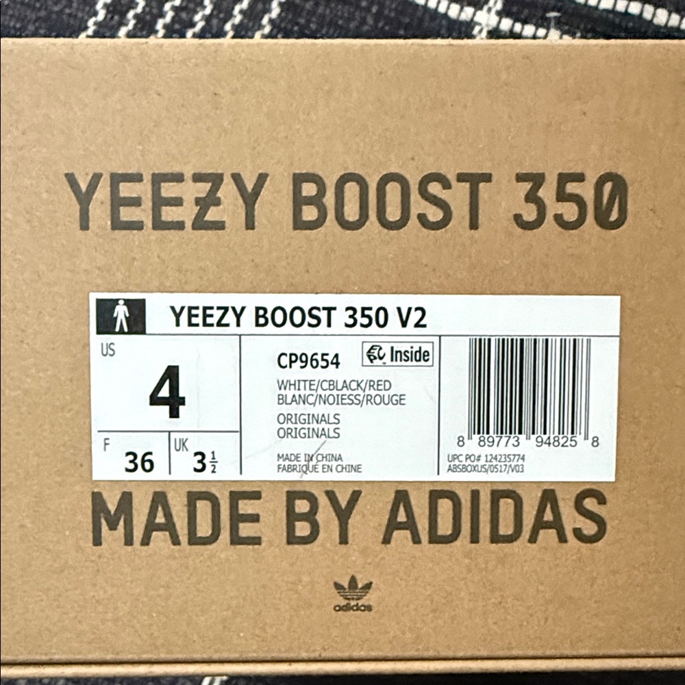 Adidas Yeezy Boost 350 V2 Black and White Sneakers - Picture 2 of 8